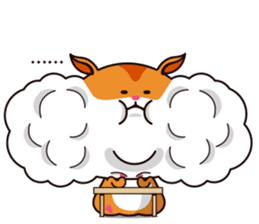 Hamster of the cheek pouch bread bun sticker #15013309