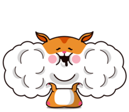 Hamster of the cheek pouch bread bun sticker #15013314