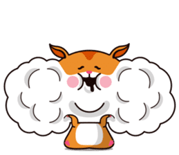 Hamster of the cheek pouch bread bun sticker #15013314