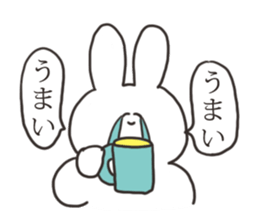 The rabbit which works sticker #15014093