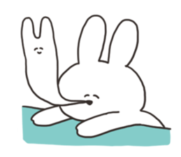 The rabbit which works sticker #15014094