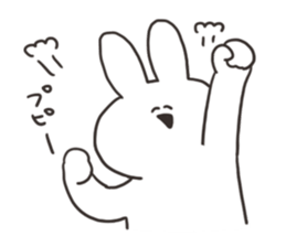 The rabbit which works sticker #15014119