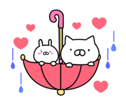 It moves cute! Cat bunny.2nd sticker #15014324