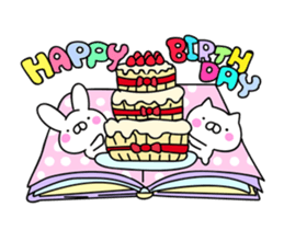 It moves cute! Cat bunny.2nd sticker #15014338