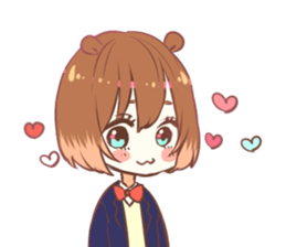 bear girl sticker sticker #15015068