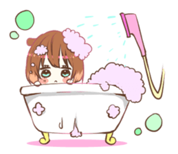 bear girl sticker sticker #15015069