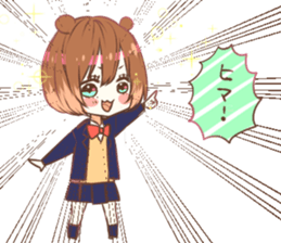 bear girl sticker sticker #15015070