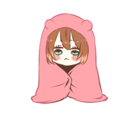 bear girl sticker sticker #15015073