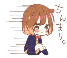 bear girl sticker sticker #15015076