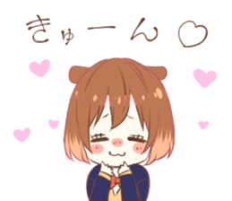 bear girl sticker sticker #15015077