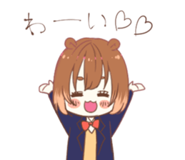 bear girl sticker sticker #15015078