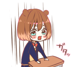 bear girl sticker sticker #15015079