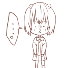 bear girl sticker sticker #15015080