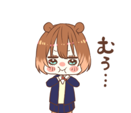 bear girl sticker sticker #15015081