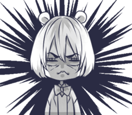 bear girl sticker sticker #15015082