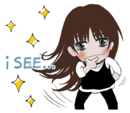 pretty girl in English1 sticker #15015827