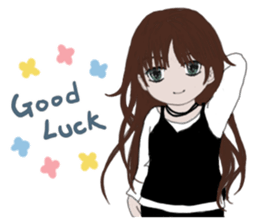 pretty girl in English1 sticker #15015830