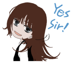 pretty girl in English1 sticker #15015838