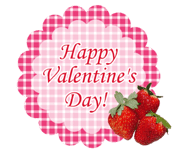 Happy Valentine's Day!Strawberry sticker sticker #15017964