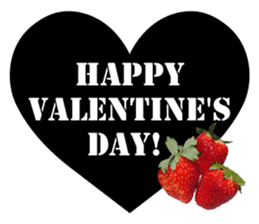 Happy Valentine's Day!Strawberry sticker sticker #15017966