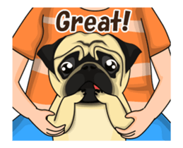 Fawn Pug Animated! sticker #15020223