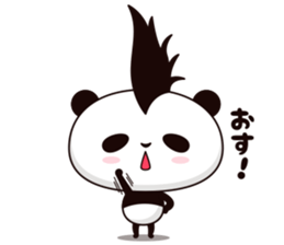 Cool, cute Mohawk panda sticker #15020598