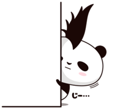 Cool, cute Mohawk panda sticker #15020601