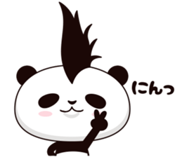 Cool, cute Mohawk panda sticker #15020602
