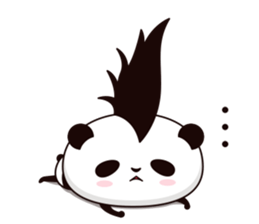Cool, cute Mohawk panda sticker #15020605