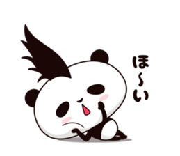 Cool, cute Mohawk panda sticker #15020606