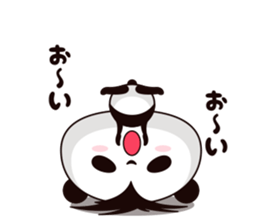 Cool, cute Mohawk panda sticker #15020609