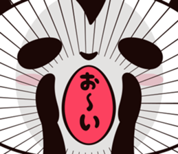 Cool, cute Mohawk panda sticker #15020610