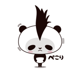 Cool, cute Mohawk panda sticker #15020614