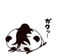 Cool, cute Mohawk panda sticker #15020621