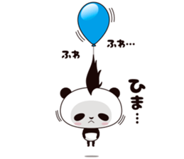 Cool, cute Mohawk panda sticker #15020625