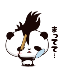 Cool, cute Mohawk panda sticker #15020626