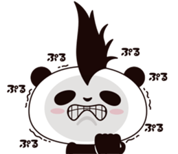 Cool, cute Mohawk panda sticker #15020634