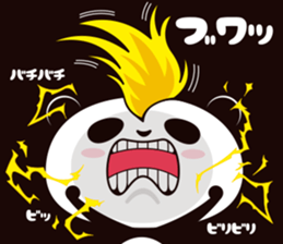 Cool, cute Mohawk panda sticker #15020635