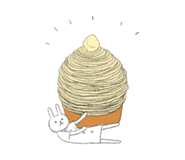 rabbit and sweets sticker #15020933