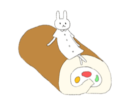 rabbit and sweets sticker #15020940