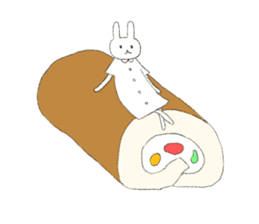 rabbit and sweets sticker #15020940