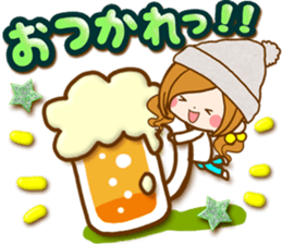 Leisurely a girlfriend .Gentle words sticker #15021529