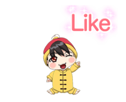 Lovely Baby Chinese Clothing Animation sticker #15022001