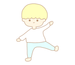 Cute boy like an angel sticker #15023261