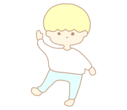 Cute boy like an angel sticker #15023262