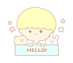 Cute boy like an angel sticker #15023264