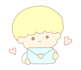 Cute boy like an angel sticker #15023266
