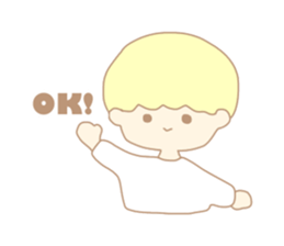 Cute boy like an angel sticker #15023268