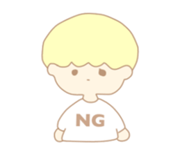 Cute boy like an angel sticker #15023269