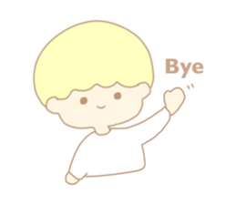 Cute boy like an angel sticker #15023271